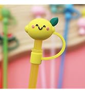Lemon Straw Cover 40&30 Oz Cup, 8mm Silicone Straw Covers Cap Cup Accessories, Cute Straw Topper ...