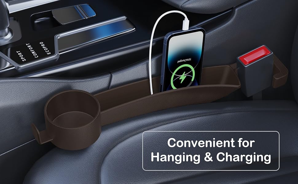 Car Seat Gap Filler Organizer Convenient for Hanging and Charging