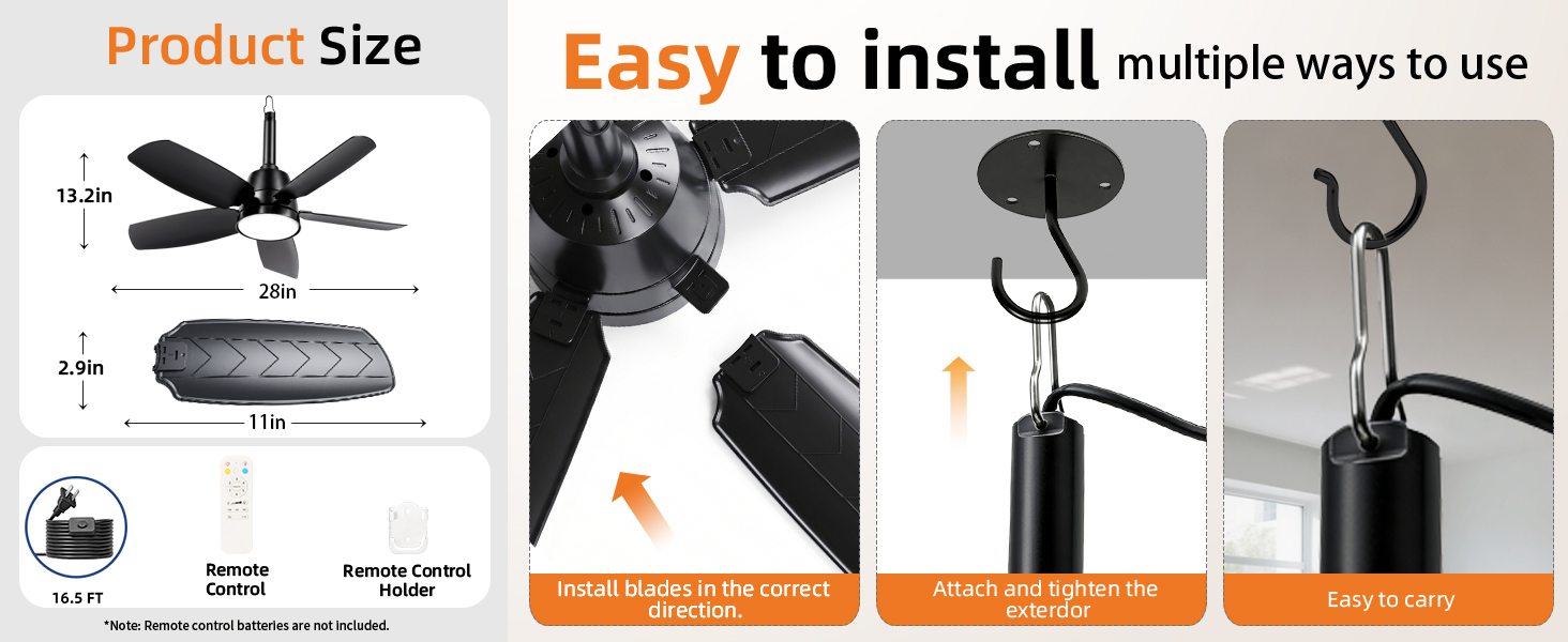 portable ceiling fan