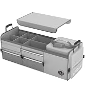 LIBZAKI Oversize 4 in 1 Car Trunk Storage Organizer, Multi Compartment Collapsible Trunk Storage ...