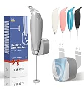 Laposso Milk Frother Handheld Frother Wand for Coffee Electric Matcha Whisk Drink Mixer for Cappu...