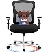 DUMOS Big and Tall Office Desk Chair with Lumbar Support, 500lbs Heavy Duty Mesh Ergonomic Comput...