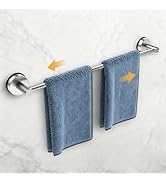 14.6Inch~24 Inch Towel Racks for Bathroom,Adjustable Suction Cup Towel Bar for Bathroom Wall,Stai...