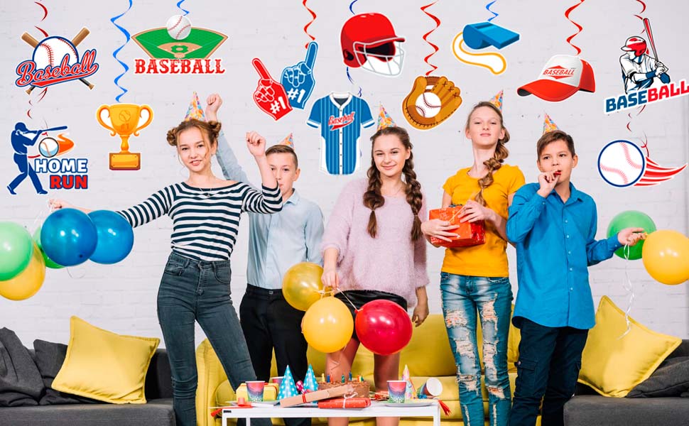 baseball hanging swirls