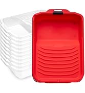 Mister Rui Paint Tray, 9 Inch Paint Tray with Liner, 11 Pack, Sturdy Plastic Paint Tray with 10 T...