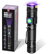 DARKBEAM UV 395nm Flashlight USB Rechargeable, Wood's lamp Black Light, Handheld Ultraviolet LED ...