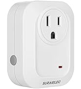 Suraielec Single Wireless Outlet Receiver Accessory (1 Outlet Only, Remote Sold Separately), Prog...
