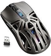 Wireless Gaming Mouse, 10000 DPI, Tri-Mode 2.4GHz/Bluetooth/Wired Mouse, 6 Buttons, Digital Displ...