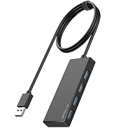 ANYPLUS USB Hub, Multiport USB Splitter Adapter, 2 ft Long Cable USB 3.0 Hub, USB Extender for La...