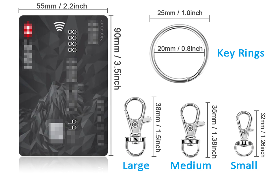 Swivel Key Chain Ring Clips Hooks Clasps Lobster Clips for Craft DIY Resin Bag purse Project