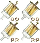 HayEastdor 4PCS 5/16" Universal Fuel Filters with 8PCS 14mm Hose Clamps Gas Inline Fuel Filter Re...