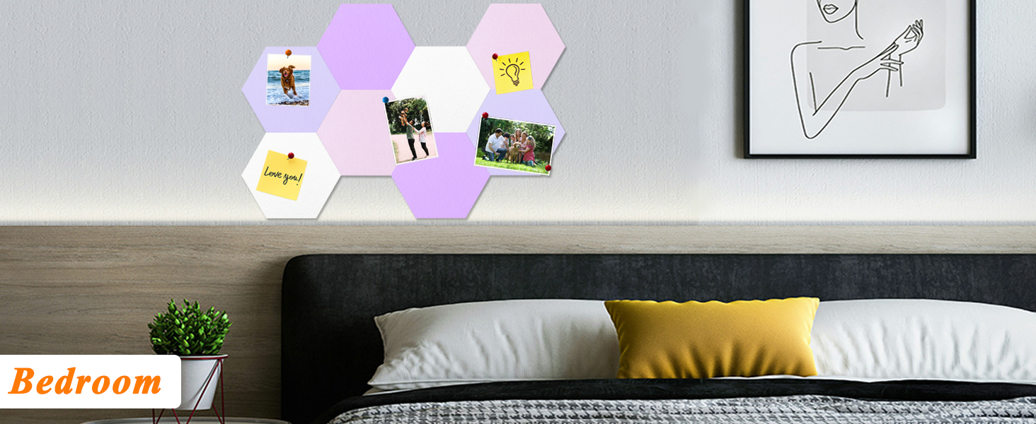 DIY Hexagon Bulletin Board Pin Board