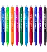 ParKoo Retractable Erasable Gel Pens Clicker, Fine Point 0.7mm, Assorted Color Inks for Drawing W...
