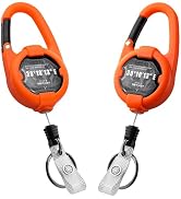 Ciwuzxs 2PC Retractable Keychain, Heavy Duty Carabiner Badge Holder, Orange | Tactical ID Badge R...