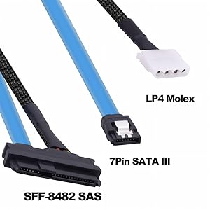 sff-8424 sas,7pin sata III,lp4 molex plug