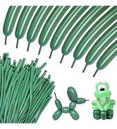 100pcs Sage Green 260 Balloons, Thickening Latex Green 260q Balloon for Animal Model, Long Twisti...