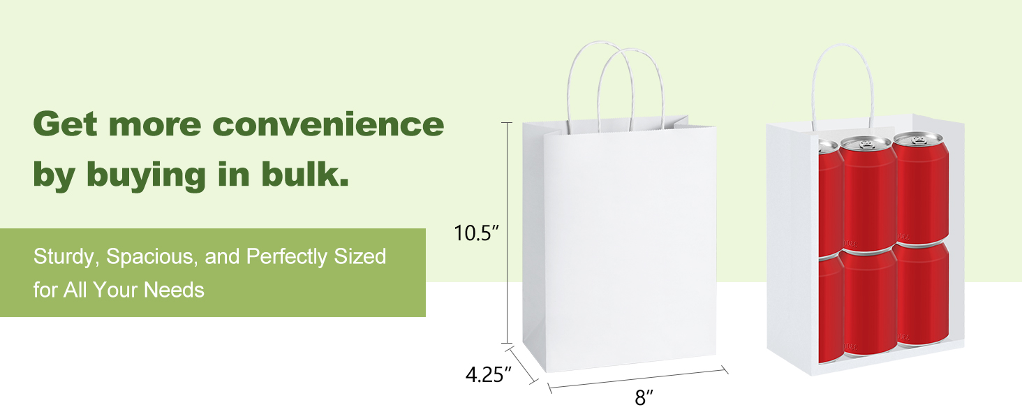 Medium paper Bags white