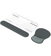 iCasso Keyboard Wrist Rest,Black Ergonomic Mouse Pad with Wrist Support,Acrylic Clear Keyboard St...