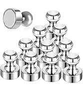 12Pack Fridge Magnets for Whiteboard Strong Refrigerator Magnets for Adult Small Push Pin Magnets...