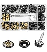 GTAAOY 150 PCS Boat Canvas Snaps, Marine Grade 3/8" Socket Canvas Snaps Kit with 3 PCS Setting To...
