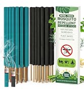 24 Pack Extra Large Mosquito Repellent Sticks, DEET Free, Portable Extra Thick Citronella Incense...