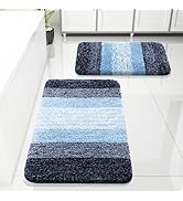 Arotive Bathroom Rugs Sets 2 Piece, Shaggy Soft and Absorbent Microfiber Bath Rugs, Non-Slip, Mac...