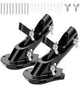 1" Flag Pole Holder for Outside House, REERON 2-Positions Metal Flagpole Brackets Mount, Aluminiu...