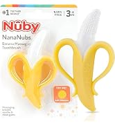 Nuby NanaNubs Banana Silicone Infant Toothbrush - Gum Massager - Soft Bristles - Silicone - 3+ Mo...