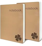 le vent Set of 2 Lined Bound Notebooks A5 – Each 200 Lay Flat Pages – 5x8 Hardcover Journal Refil...