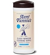 Aunt Fannie's Glass & Window Cleaning Wipes, Natural Streak-Free Glass Cleaner, 35 Count (Pack of 1)