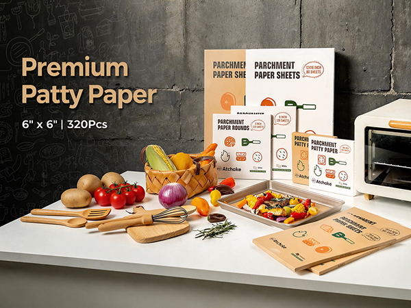 6x6 inch parchment paper squares