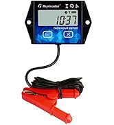 Runleader Digital LCD Hours Tachometer with Alligator Clip,Maintenance Reminder,Backlight Display...