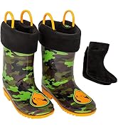 Toddler Rain Boots, Kids Rain Boots for Girls and Boys Rain Boots - Rubber with Fun 3D Patterns &...