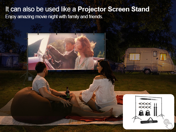 EMART Backdrop Stand 10x7ft Photo Background Stand Support Kit for Projector Screen Stand phone