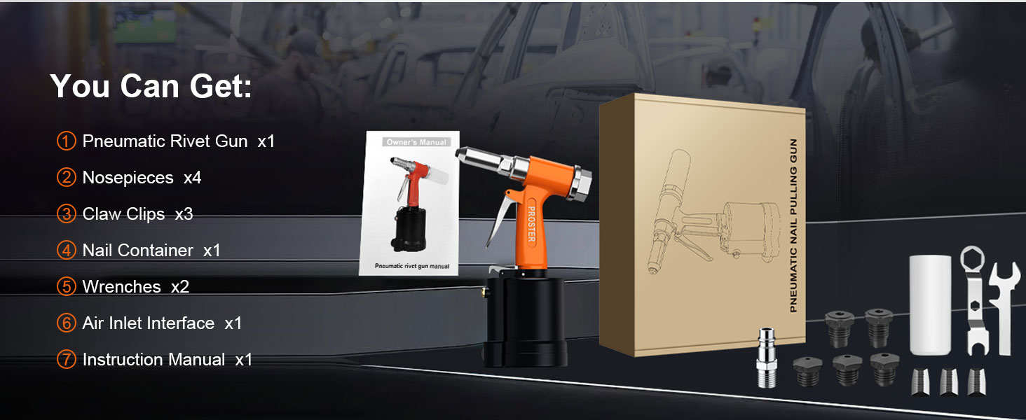 Pneumatic air rivet gun