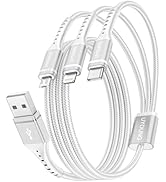Multi Charging Cable 2Pack 6FT, 3 in 1 Charger Cable Braided Universal Phone Charging Cord with L...