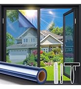 Coavas One Way Window Privacy Film, Window Tint for Home, Daytime Reflective Mirror Glass Windows...