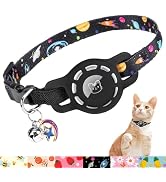 BINGPET AirTag Cat Collar with Bells, Upgraded Safety Elastic Cat Collar with Airtag Cat Collar H...