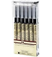 AUHOKY 12Pcs 0.35 mm Black Gel Ink Pens, Extra-Fine Ballpoint Pen, Quick-Drying point Rolling Bal...