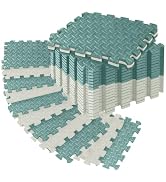 Haulcove 18pcs Puzzle Exercise Mat, 12.6"x12.6"x0.4", 18sqft EVA Interlocking Foam Floor Tiles, P...