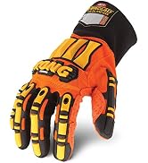 Ironclad mens Work Ironclad SDX2 04 L KONG Original Gloves Large, Orange, Large Pack of 1 US
