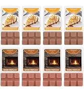 SCENTORINI Wax Melts, Wax Cubes Strong Scent, 4 Salted Caramel Cream & 4 Warm Fireplace Scented W...