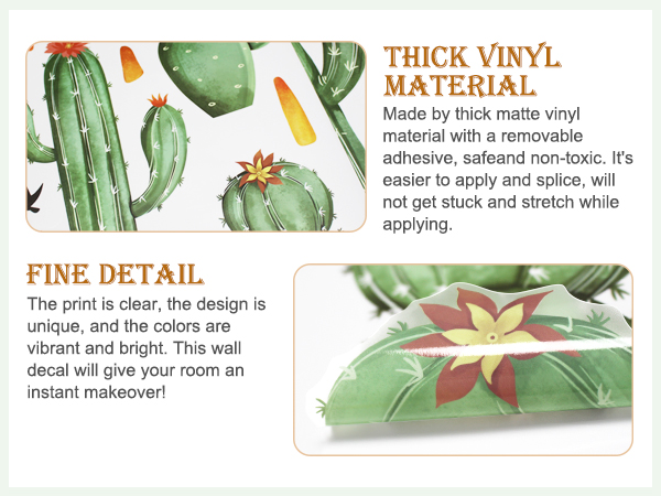 cactus wall decals