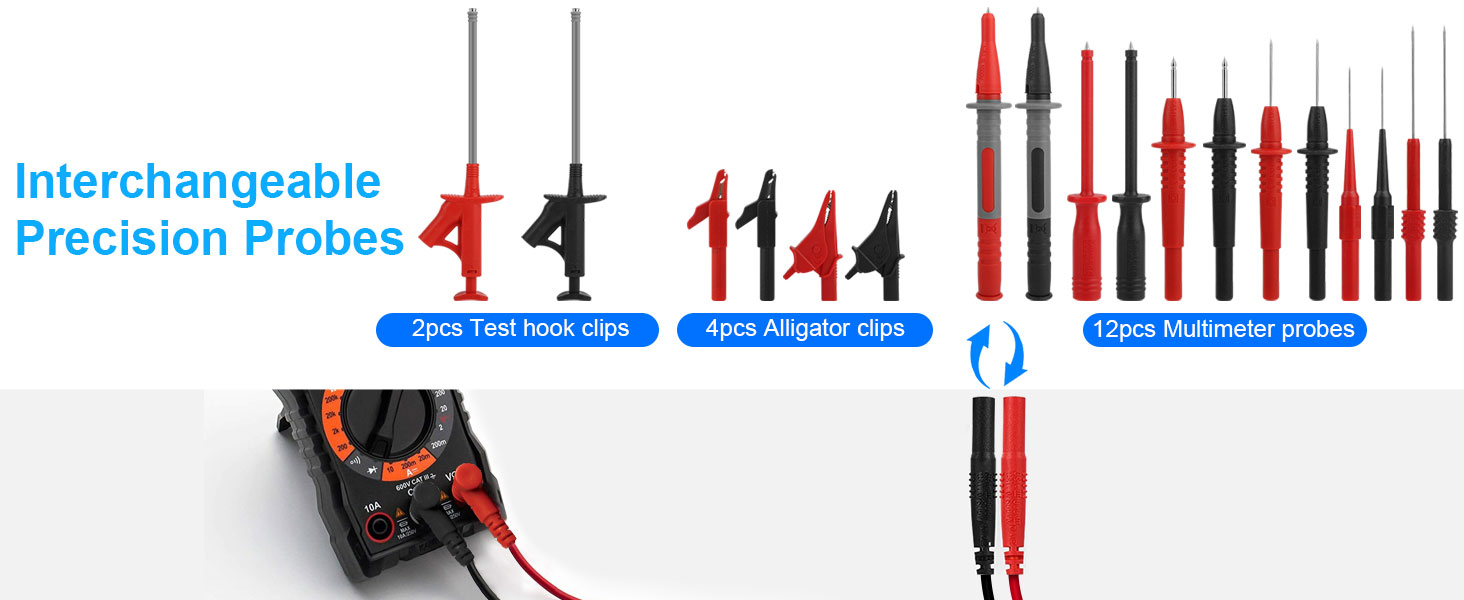 Silicone Multimeter Test Leads Kit