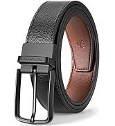 BOSTANTEN Belt Men Leather Reversible Belts for Men 1 3/8" for Casual Golf Dress Pants, Two-in-On...