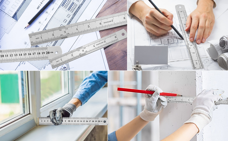Stainless steel rulers