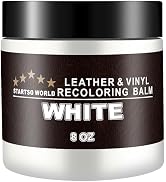 STARTSO WORLD Leather Recoloring Balm, White Leather Repair Kit for Furniture, Leather Restorer f...
