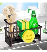 Taugast Sponge Holder for Kitchen Sink,Sink Caddy with Removable Dish Brush Holder,Self-Draining ...