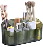 DASITON Large Capacity Makeup Brush Holder,5 Slot Makeup Brush Holder,Vintage striped Make Up Bru...
