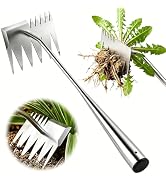 Weed Puller Tool, 2026 Upgraded Portable Manual Weeding Tools Gardening | 6 Teeth Dual Head, Stai...
